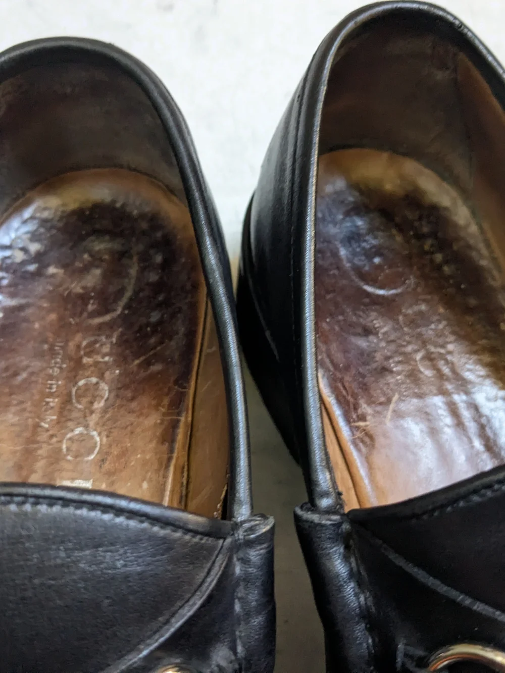 Gucci Black Leather Horsebit Loafers with Gold Hardware